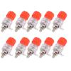 10pcs Banana Socket 4mm 0.2in Copper Screw Transparent Zinc Alloy Material Speaker Binding Post 30Vac‑60Vdc