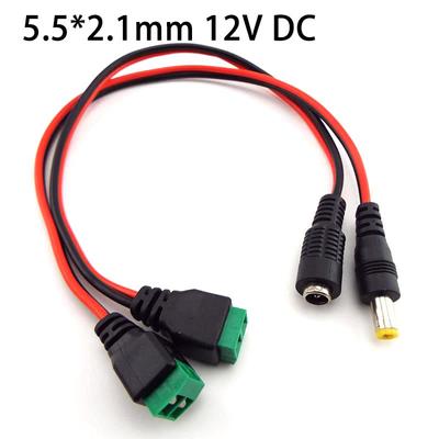 12 V DC Stecker Weiblich Verlängerungskabel Kabel für LED-Lichtleiste CCTV-Kamera-Zubehör 5,5 * 2,1 mm
