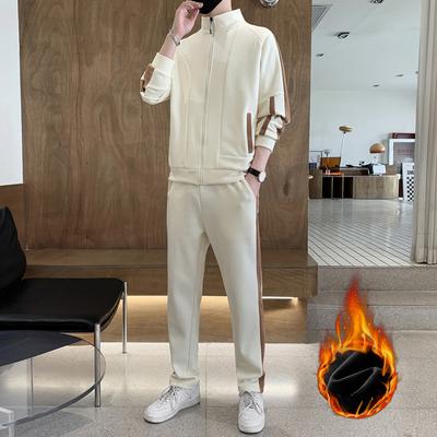 Thickened Cardigan Spring and Autumn Winter New Versatile Jacket Warm Fashion Two-piece Set