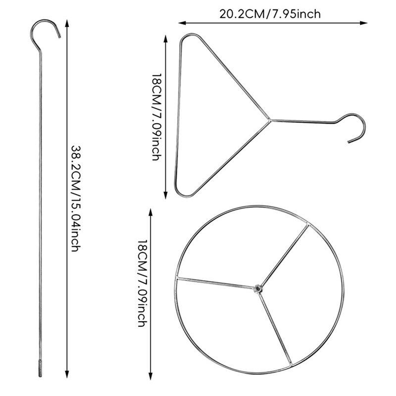 AAAF For Thanksgiving Day And More Turkey Fryer Rack Kit With Stainless Steel Vertical Chicken Skewer Lifter Hook