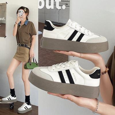 Scarpe Bianche da Allenamento a Suola Spessa Primavera e Autunno Scarpe da Donna Autunno Cento Scarpe da Ginnastica