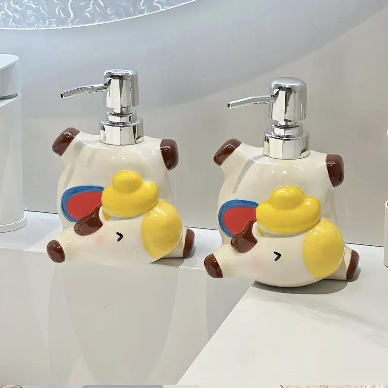 360ml soap dispenser ceramic hand sanitizer press bottle bathroom shampoo dispensing bottle bathroom accessories dispenser