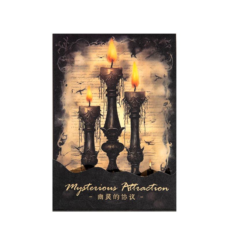 20 Blatt Vintage Gothic Dunkler Stil Verlassenes Schloss Krähenelemente, Mysteriöse & Retro Atmosphäre Scrapbook Dekoration