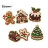 Holiday Home Decorations 6Pcs/Set Fridge Magnets Faux Pearl Art Kit, Christmas Snowman Tree Santa DIY Kits Magnets, Mosaic Refrigerator Decorative for