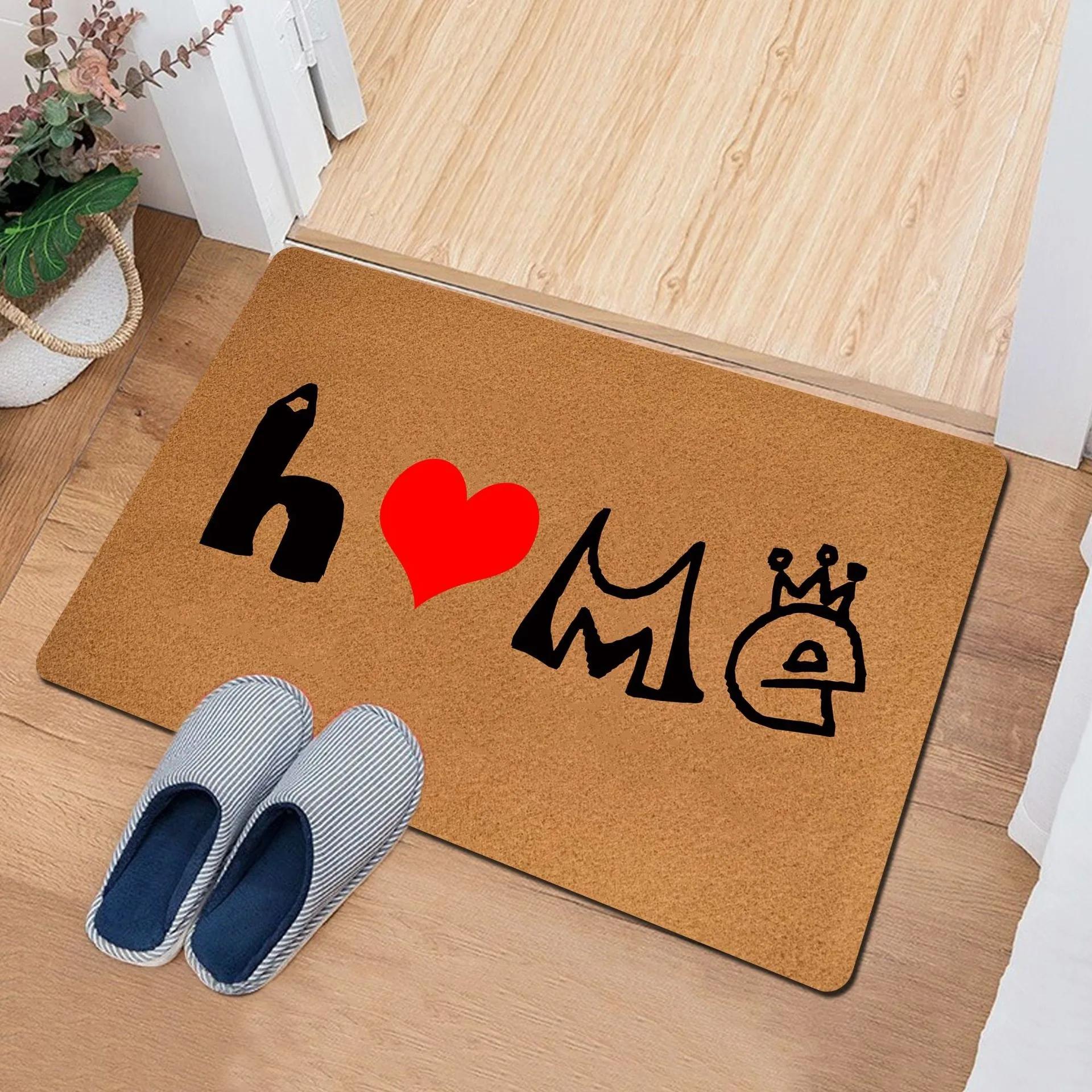 Welcome Sweet Home Floor Mat Door Mat Entrance Carpet Bathroom Absorbent Non Slip Kitchen Mat 40x60cm
