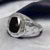 Black Onyx Cushion Cut Gemstone With 925 Sterling Silver Ring For Men's #237 JL375576966711