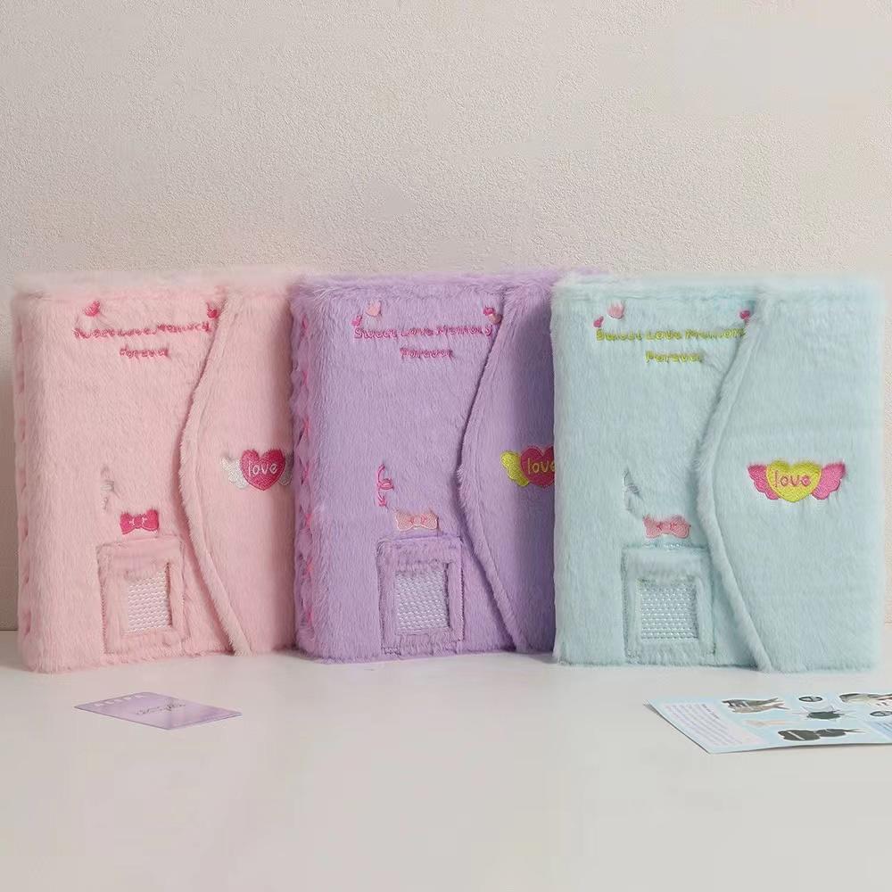 Cartoon Plush A5 Kpop Binder Photocard Holder Idol Photo Album Photocards Collect Book Kawaii School Stationery Picture Albums