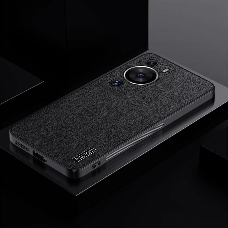 

для Huawei P60 P50 P40 P30 Plus Nova 12 11 10 9 SE Pro 4G 5G Phone Case Tree Pattern Leather Soft Edges Hard Cover Huawei Nova 9Z 5G чорний