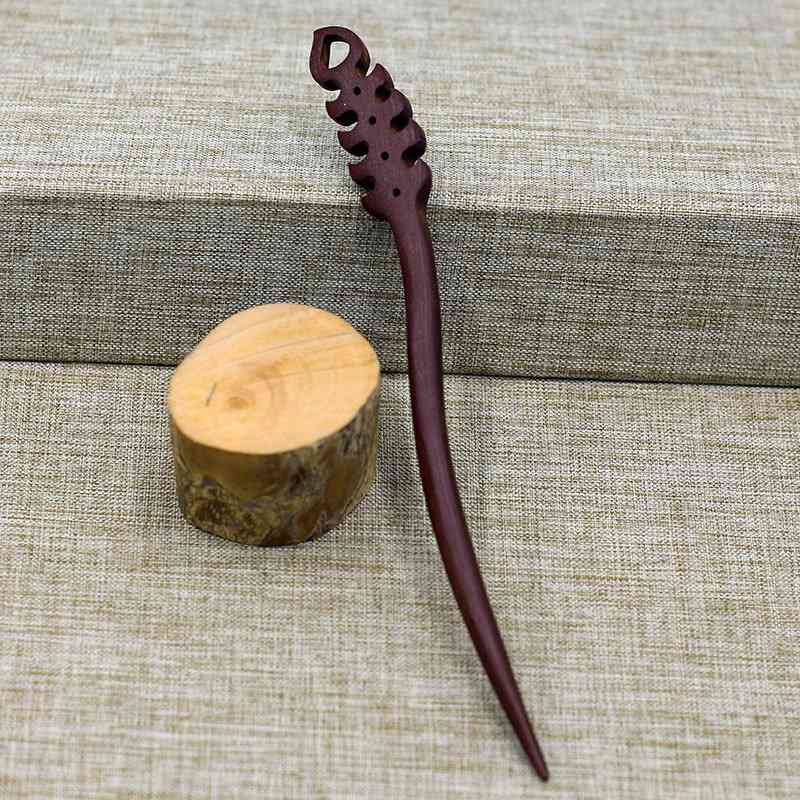 Hair Clasp Girls New Handmade Classical Hairpin Wholesale Updo Red Sandalwood Rosewood Hairpin Ladies Red Sandal Wood