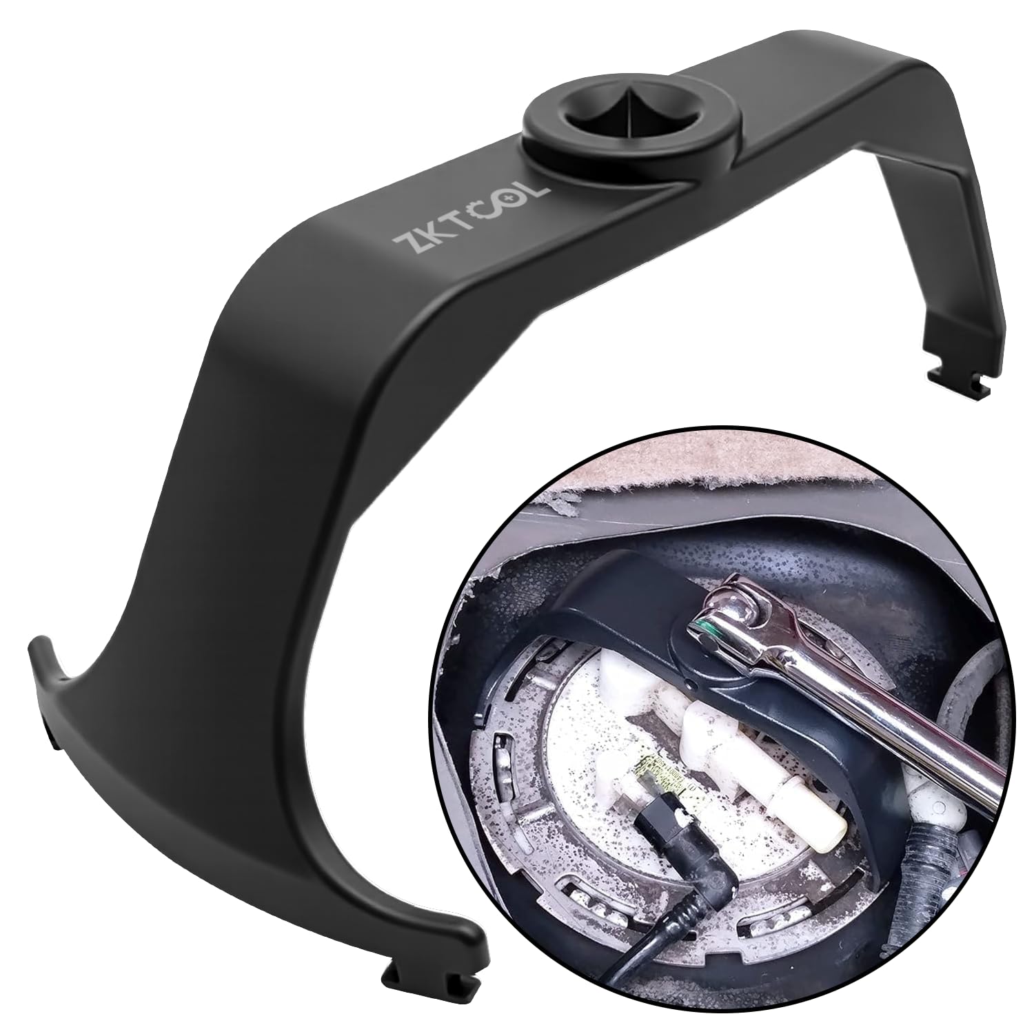 

ZKTOOL Универсальный ключ для крышки топливного бака Ключ для топливного насоса Инструмент для снятия стопорного кольца насоса Ключ для крышки топливного бака