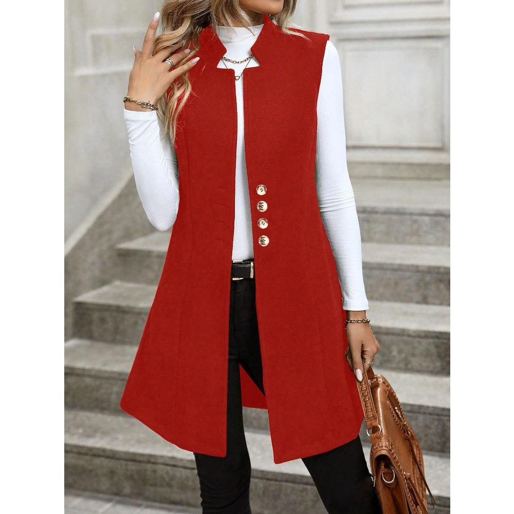 A New Autumn and Winter Fashion Suit Vest, Elegant and Stylish Sleeveless Jacket for Women