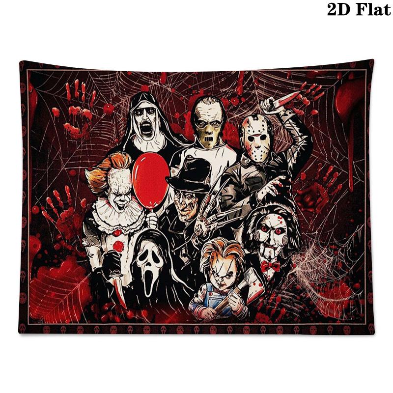 Horrorfilm Serie Wandkleed Esthetisch Wandkleed Bedrukt Stof Deken Decoratieve Wandkleden voor Slaapkamer Woonkamer Huisdecoratie