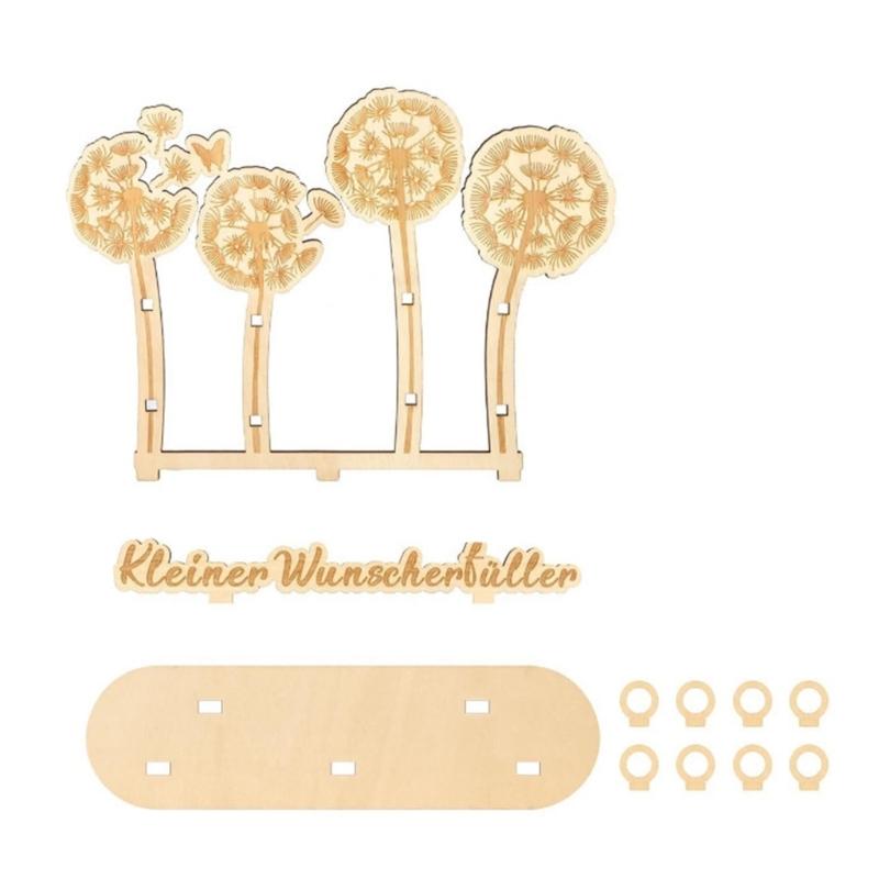 

Handcrafted Dandelions Themed Wooden Craft Desk Organizers Nature Themed Money Gift Holder Decorative Storage Gift 1