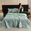Piumone Estivo Sottile 4 pezzi Tessili per la Casa Lusso Leggero Coperta Estiva Fresca Taglia Queen Piumone per Aria Condizionata Set Lenzuolo Federe