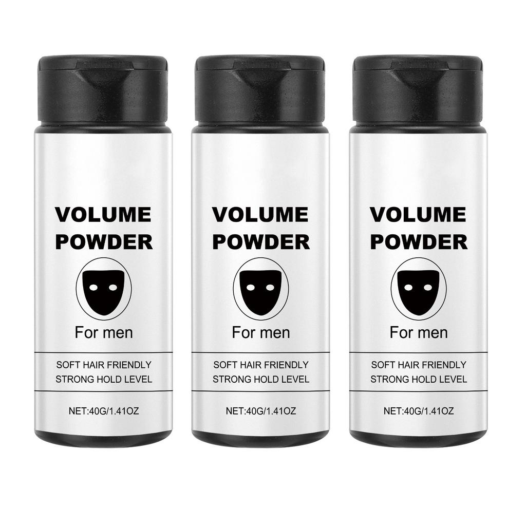 Men's Hair Styling Powder, 3 Pack - Instant Volume and Textured Matte Look, Strong Hold Hair Grooming Powder, Easy To Apply for Hairstyling