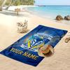 Warrington Wolves Custom Beach Towel, Print Your Name Text Lightweight Absorbent Towel for Swimming Travel