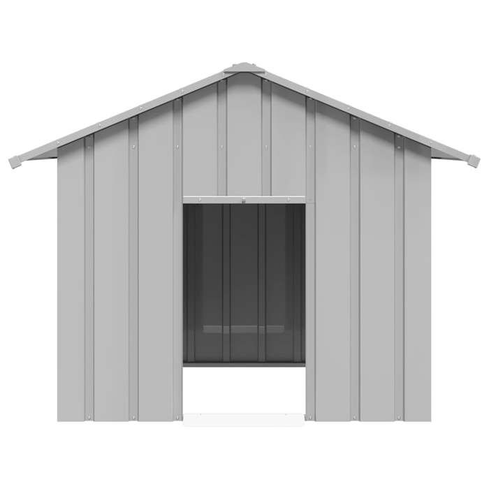 VidaXL Niche pour chien avec toit noir 131x101x102 cm acier galvanisé, cage de chien, abri pour chien, cage pour animaux de 4100918