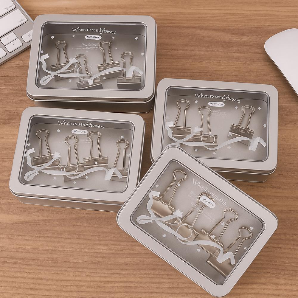 3Pcs Chic Bow Ribbon Korean Lace Desktop Organizer Iron Album Case Container  Cosmetic Container