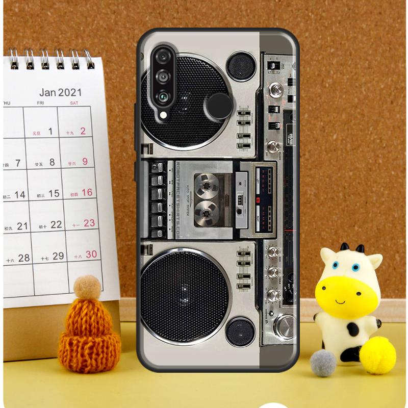 Vintage 80s Boombox For Huawei Nova Y72 Y70 Y91 Y90 Y60 Y61 Y73 3i 7i 8i 11i 12i 9 10 SE P20 P30 P40 Lite Case