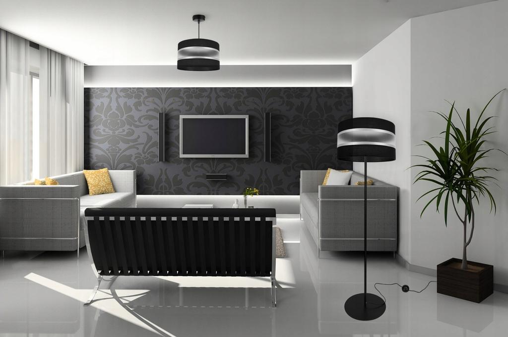 Modern Lampshade 35Cm Chrome Strip Choice Of 8 Colors