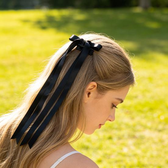 Magnetische Haarspange mit rutschfesten Zähnen, Schleifenverzierung für den Hinterkopf, Haarklammer für halboffene Frisuren, Haarstyling-Tool