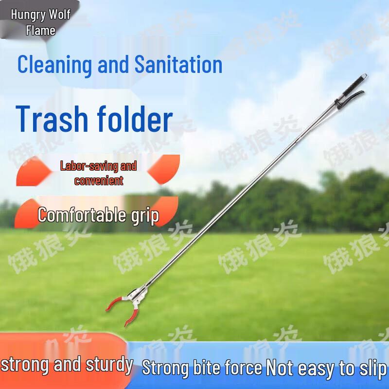 Long-Handled Stainless Steel Grabber Tool