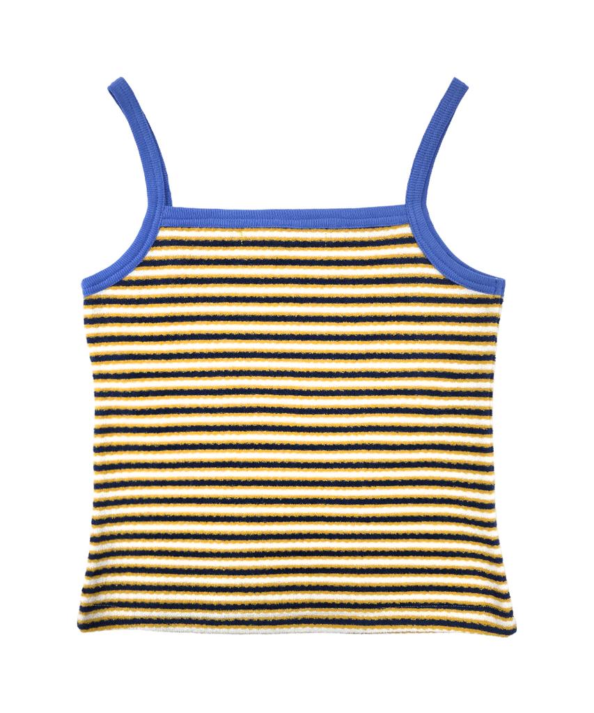 Soipeuyukaen Cotton Terry Stripe Sleeveless Top