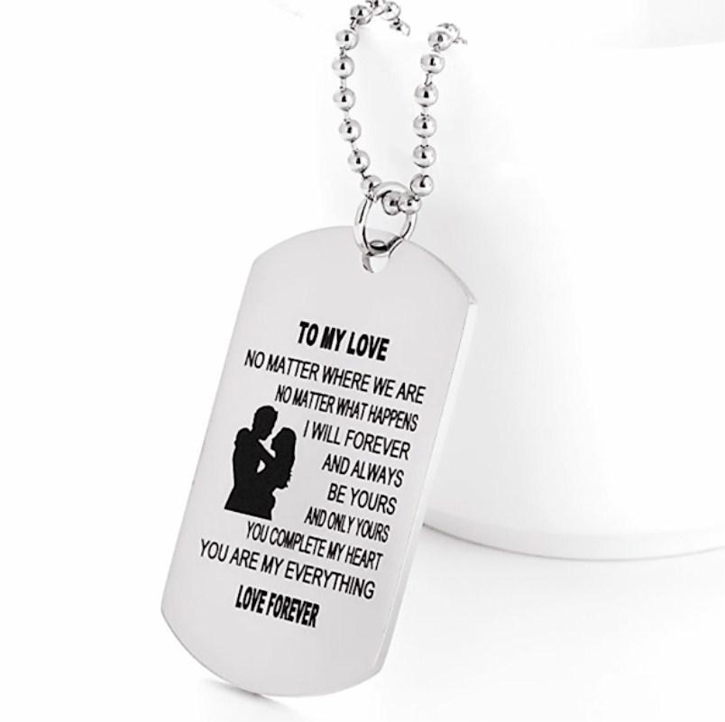 Military Necklace Dog Tag Diy Lettering Personalized Necklace Sweater Chain Batch