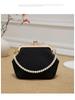 2024 Summer Pearl Beaded Shell Handbag - New Chinese-Style Crossbody Bag for Women