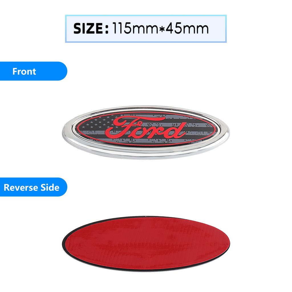 Car Rear Trunk Front Grill Sticker For Ford Grille Emblem Logo Hood Badge Focus Kuga MK7 MAX Fiesta Ranger Mondeo Mustang Escape