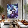 Genshin Impact Scaramouche Colorful Tapestry Wall Hanging Hippie Flower Wall Carpets Dorm Decor Japanese Tapestry