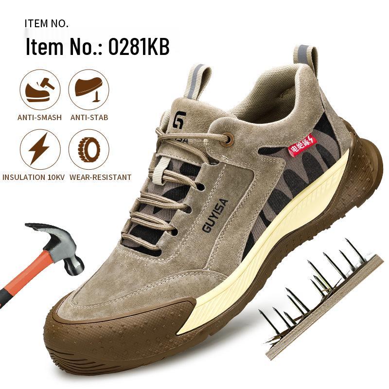 Men's 10KV Insulated Safety Shoes: Anti-Smash, Anti-Puncture, Wear-Resistant for Construction and Electricians