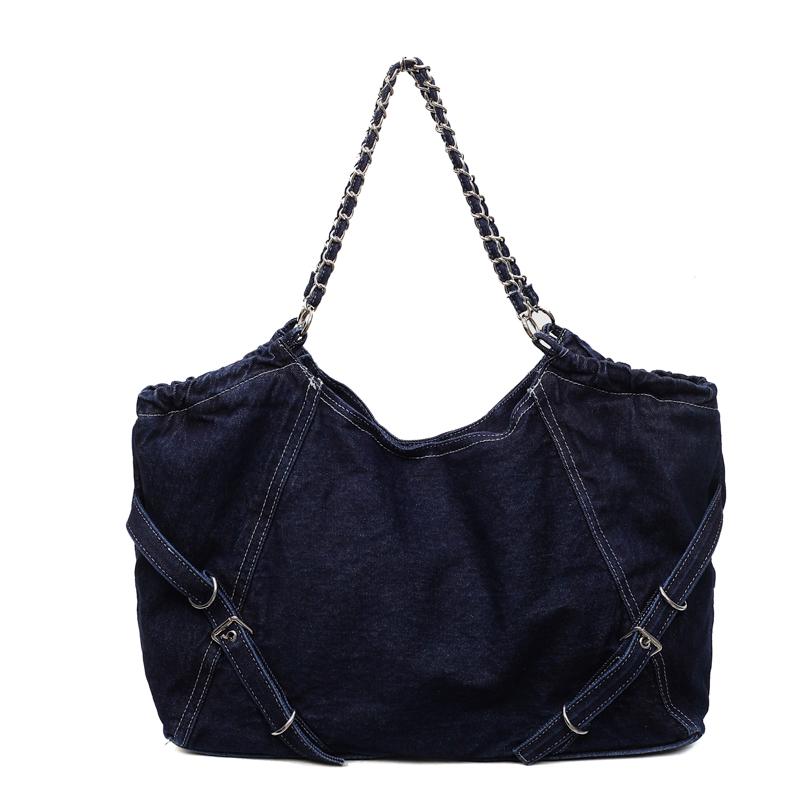Vintage Denim Bag Women's Chain Underarm Shoulder Bag