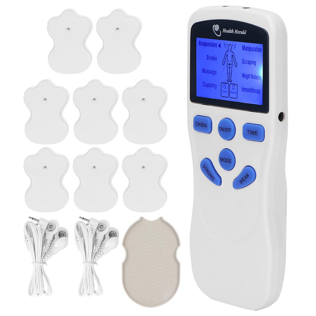 Muscle Stimulator Portable Electronic Pulse Massager with 8 Pads for Pain Relief TherapyUS Plug 100 240V