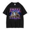 Awake But At What Cost T Shirt Retro Raccoon Funny Gift T Shirts Women's Clothing O-Neck Short Sleeve T-shirt