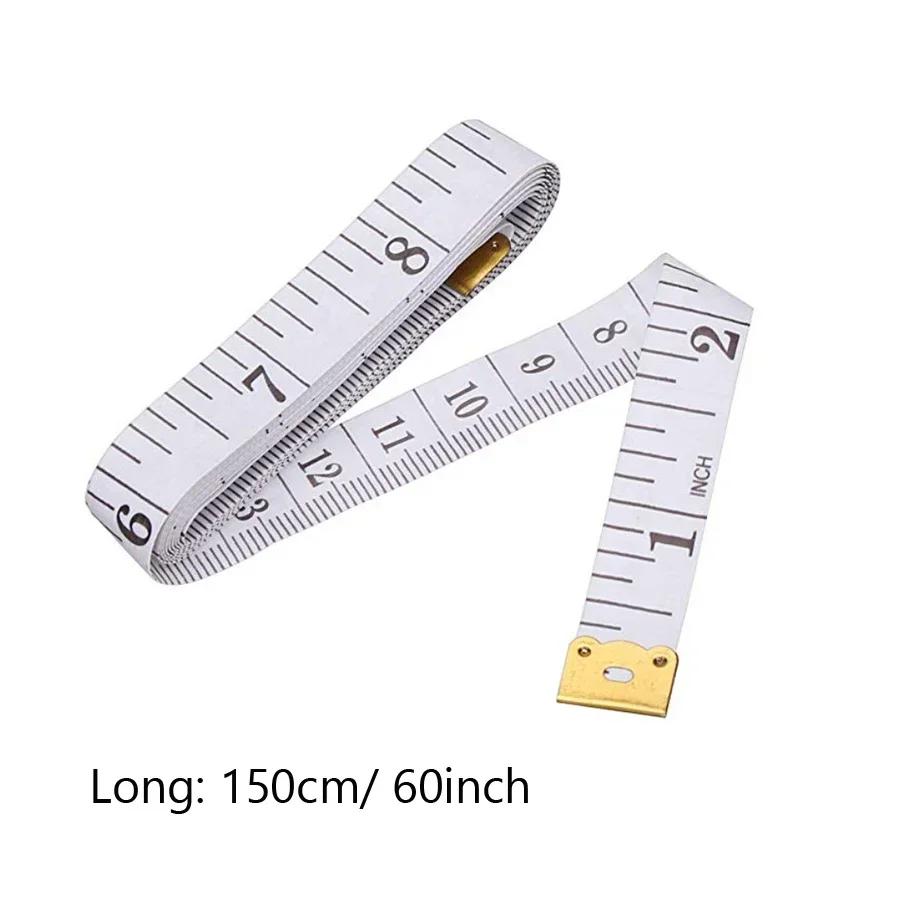 Soft Measuring Tape 150cm/60" Dual Sided Measurement Body Sewing Tailor Ruler for Weight Loss Clothing Craft - 1/3/8Pcs Set
