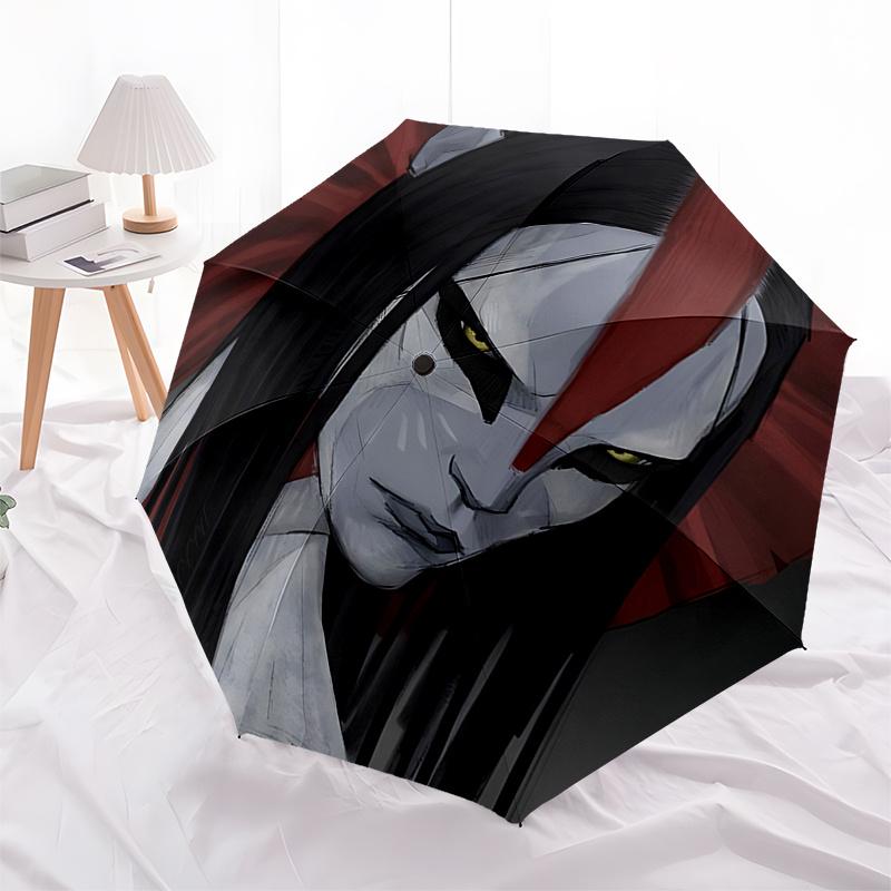 

Automatically Open/Closed Umbrella with Avatar Pattern Portable 3 Fold Design,8 Bone Frame Outdoor Umbrella for Fans,Travelers,Daily Us