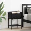 Nightstand Set of 2 Black Oak Effect 40 x 29 x 60 cm