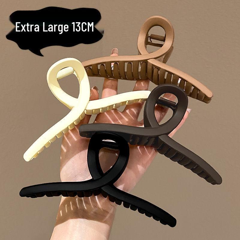 Matte Large Volume Shark Hair Clip - High-End Hairstyle Accessory for Women