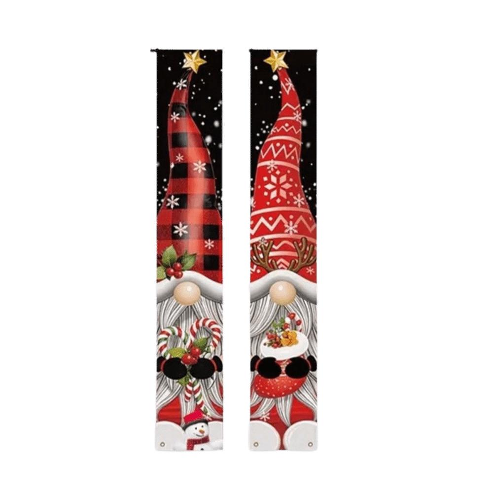 2D Flat Christmas Flag Banners Snowman Christmas Hanging Flag Door Couplets Banner Indoor Outdoor
