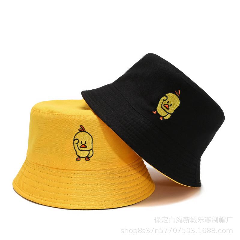 Hat autumn double-sided bucket hat women's spring summer sun hat Japanese new student basin hat cute