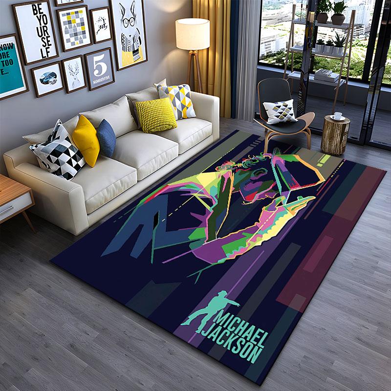 Colorful Michael Jackson Artwork suitable as a non-slip mat for the living room or bedroom sofa