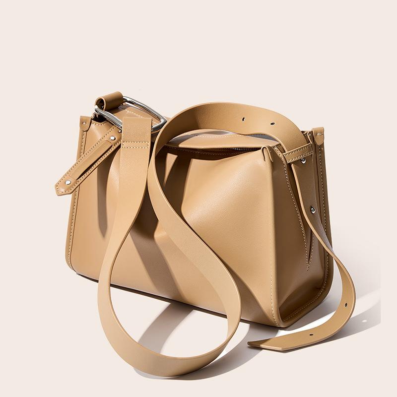 

Genuine Leather Niche Shoulder Bag Cowhide Bag Premium Leather Bag чорний