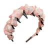 Retro High Skull Imitation Pearl Headband Anti-Slip Design Ribbon Decor Hair Hoop Retro Charm Hair Accessory