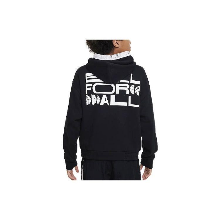 Nike Felpa con cappuccio reversibile con stampa logo a lettere Top per bambini Nero Bianco DX5518-010