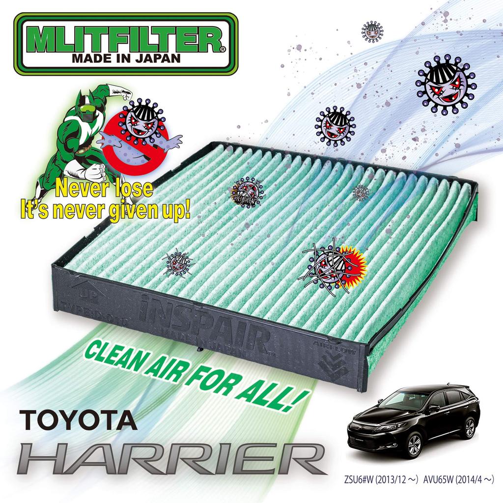 Emlit Filter Toyota Harrier U60/65 Air Conditioner Filter D-010_HARRIER Pollen Countermeasure Antibacterial, Mildew Resistant, Odor Resistant