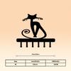 Elegant Cat Wall Hook Metal Decorative Storage Space Saving Key Coat Hat Rack for Hallway Living Room