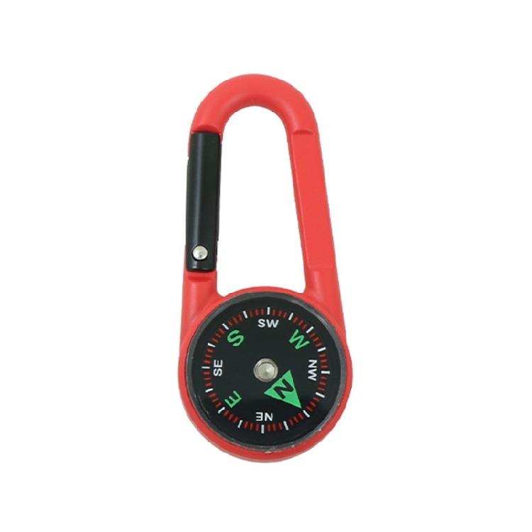 Double Side Compasses Thermometers Outdoor Navigation Tool Light weight Camping Keychain Hiking Camping Accessories красный
