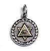 Good Vibrations - Eye of Providence Hexagram Coin Pendant