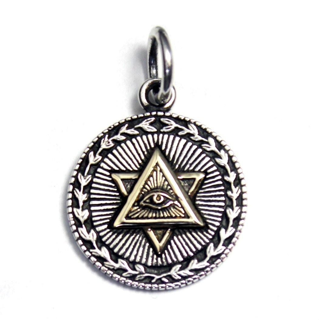 Good Vibrations - Eye of Providence Hexagram Coin Pendant